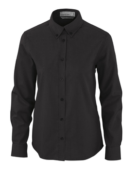 Ash City Wrinkle Resistant 77040 - Echelon Ladies' Wrinkle Resistant Cotton Blend Houndstooth Taped Shirt