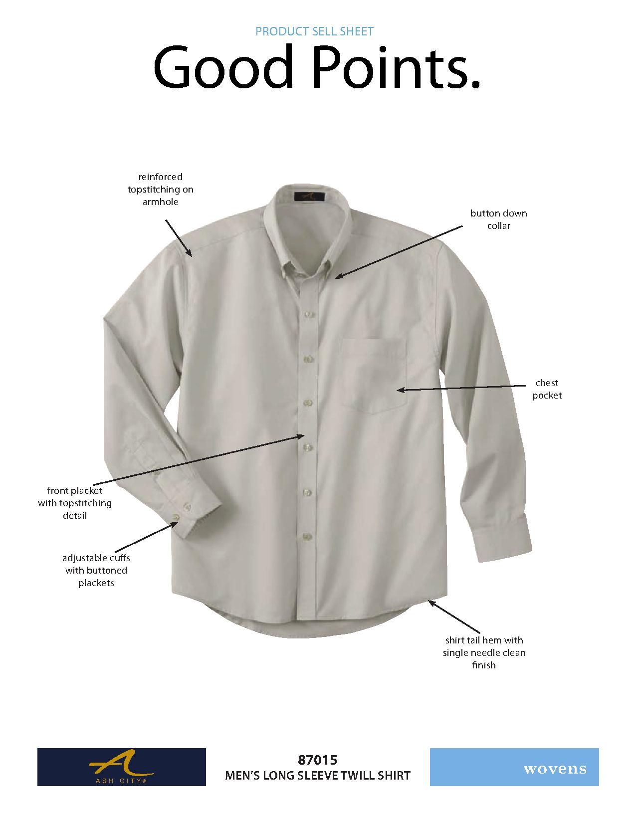 Ash City Easy care 87015 - Men's Long Sleeve Twill Shirt