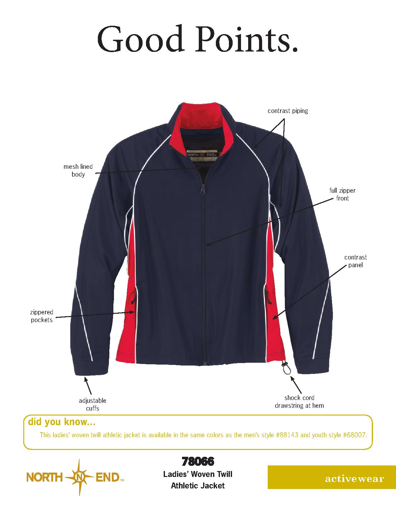 Ash City Lifestyle Athletic Separates 78066 - Ladies' Woven Twill Athletic Jacket