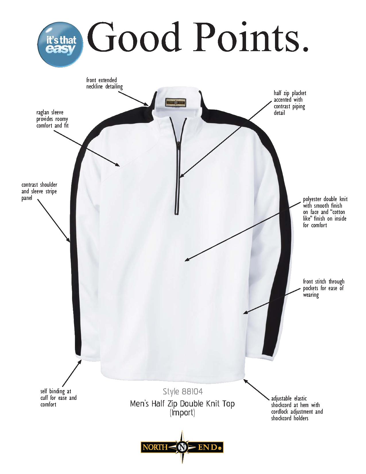 Ash City Lifestyle Athletic Separates 88104 - Men's Half-Zip Double Knit Top