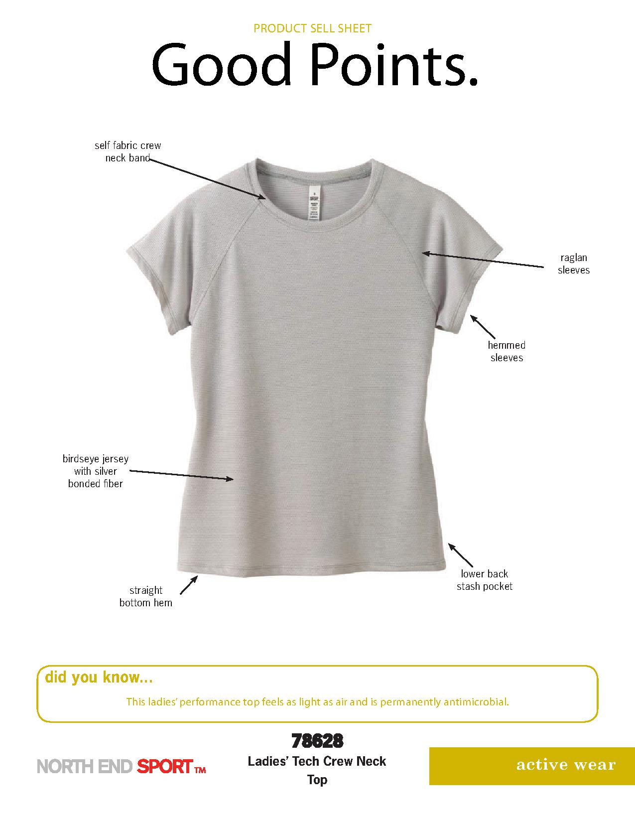 Ash City Lifestyle Performance Tops 78628 - Ladies' Tech Crew Neck Top