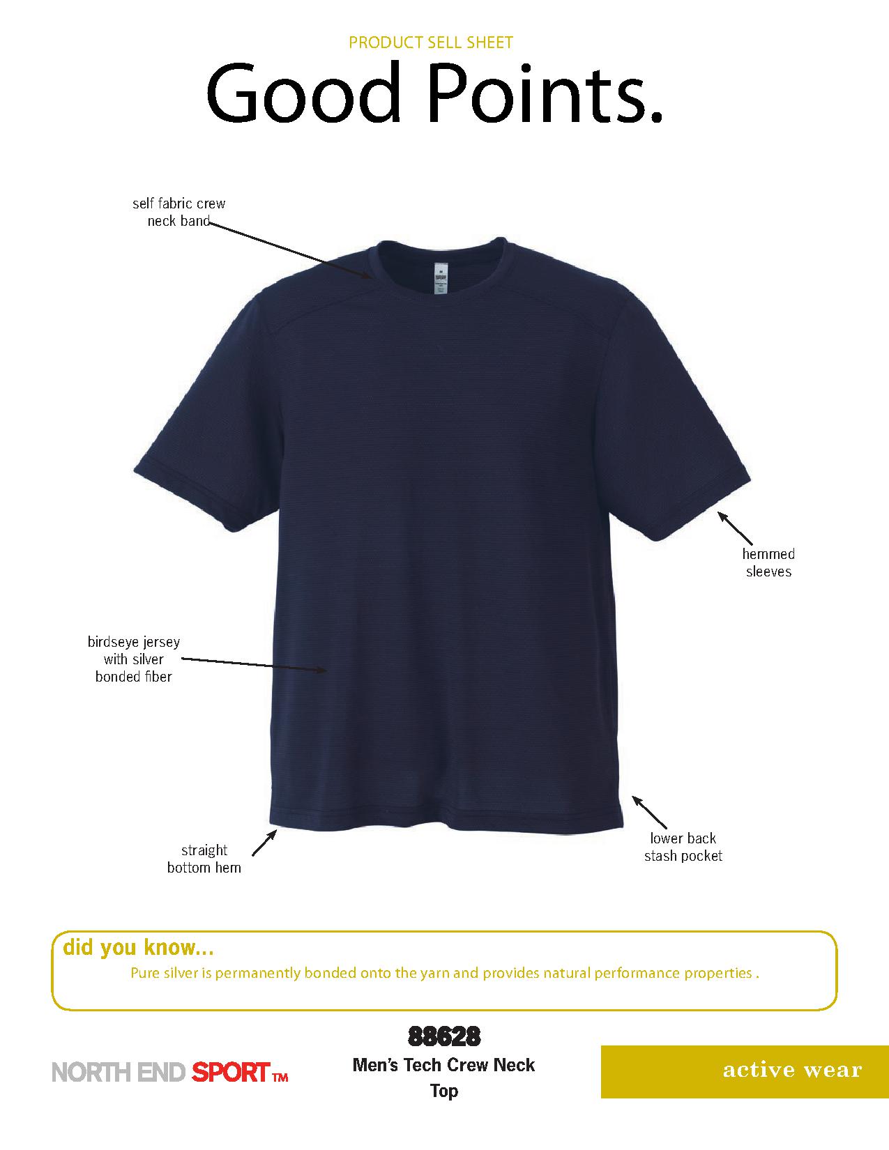 Ash City Lifestyle Performance Tops 88628 - Men's Tech Crew Neck Top