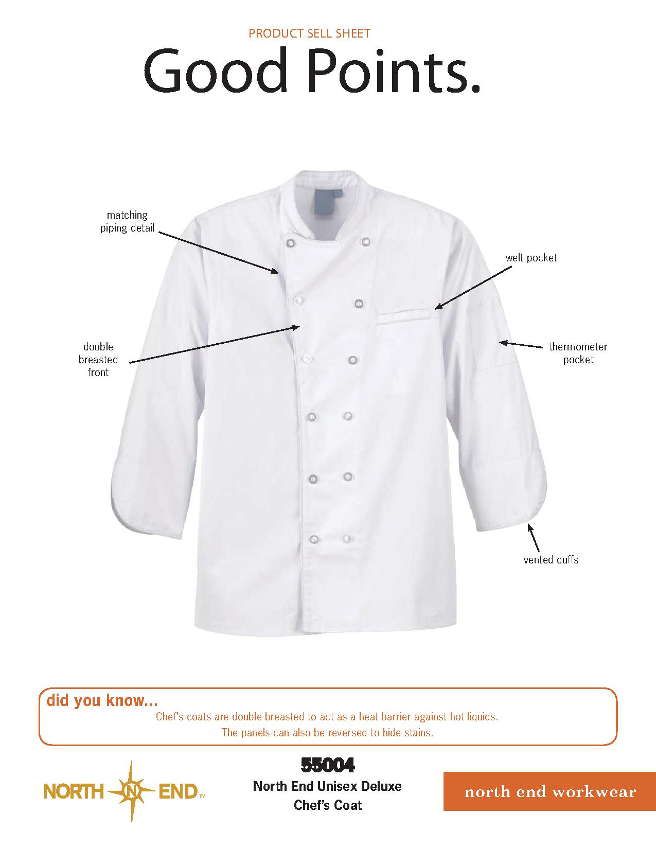Ash City Twill 55004 - Unisex Deluxe Chef's Coat