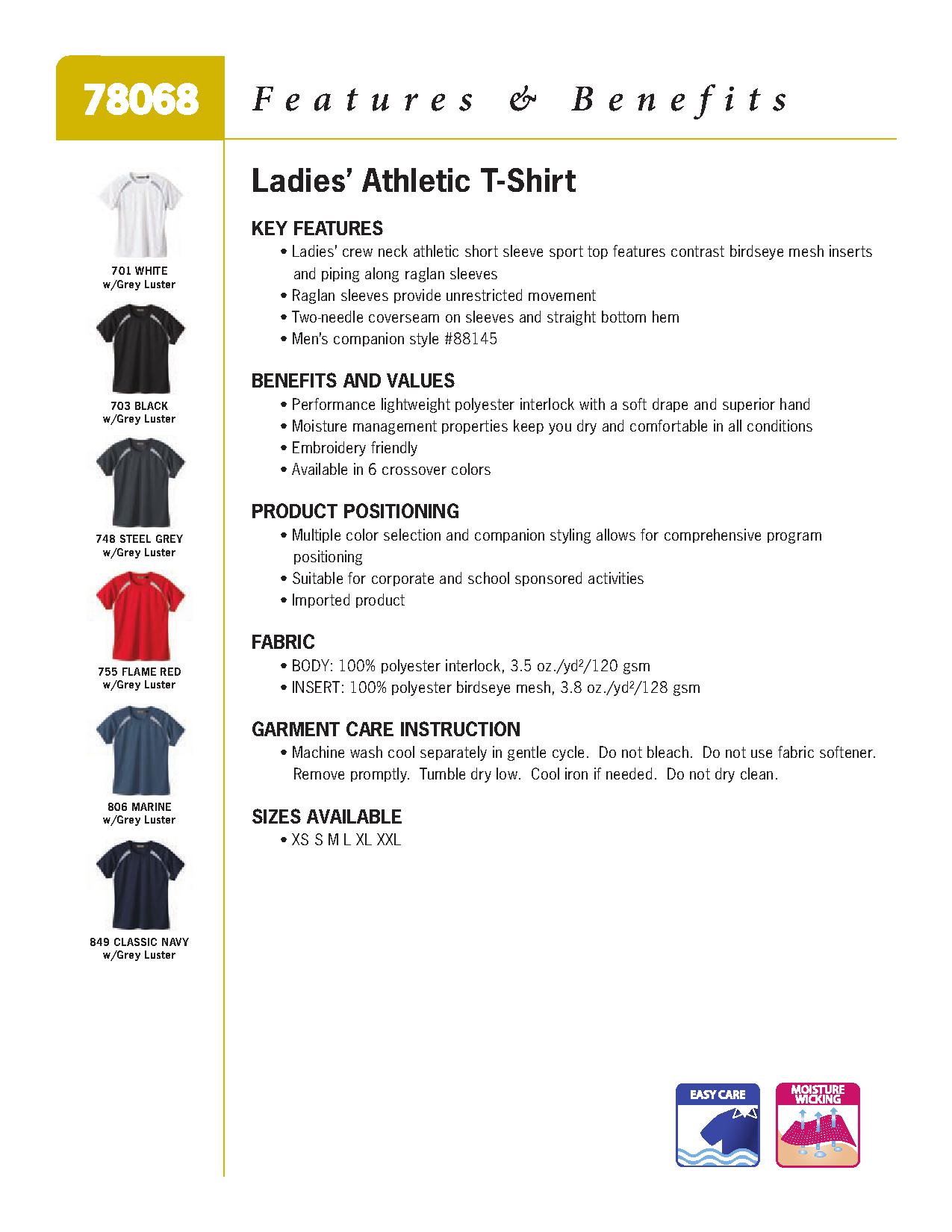 Ash City Lifestyle Performance Separates 78068 - Ladies' North End Athletic Crew Neck