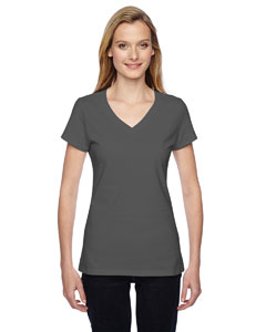 Fruit of the Loom SFJVR - Ladies' 4.7 oz. 100% Sofspun Cotton Jersey Junior V-Neck T-Shirt