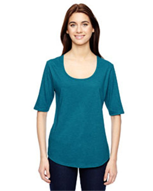 Anvil 6756L - Ladies' Triblend Deep Scoop Half-Sleeve T-Shirt