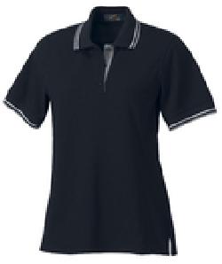 Ash City Pique 125294 - Ladies' Cotton Stripe Collar Pique Polo