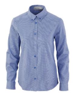 Ash City Wrinkle Resistant 77040 - Echelon Ladies' Wrinkle Resistant Cotton Blend Houndstooth Taped Shirt