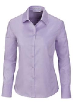 Ash City Wrinkle Free 78673 - Boulevard Ladies' Wrinkle Free 2-Ply 80's Cotton Dobby Taped Shirt With Oxford Trim