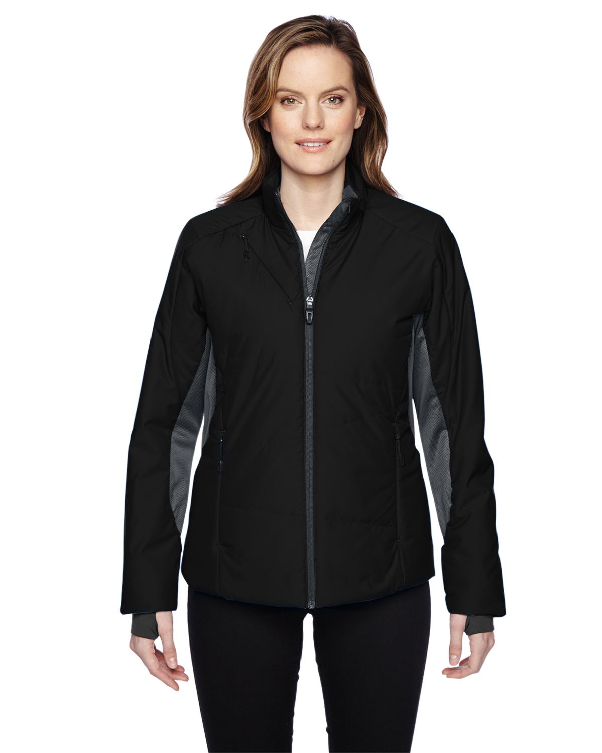 Ash City North End Sport Red 78696 - Ladies' Immerge Insulated Hybrid Jacket with Heat Reflect Technology