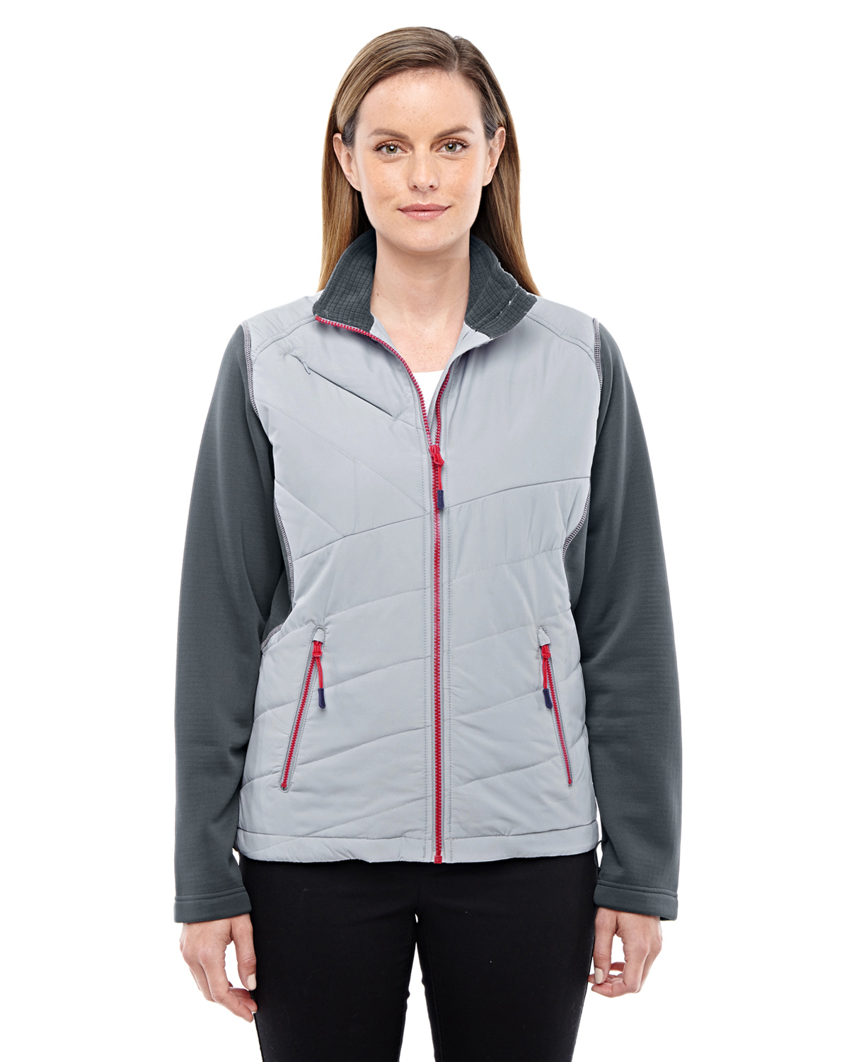 Ash City - North End Sport Red 78809 - Ladies' Quantum Interactive Hybrid Insulated Jacket