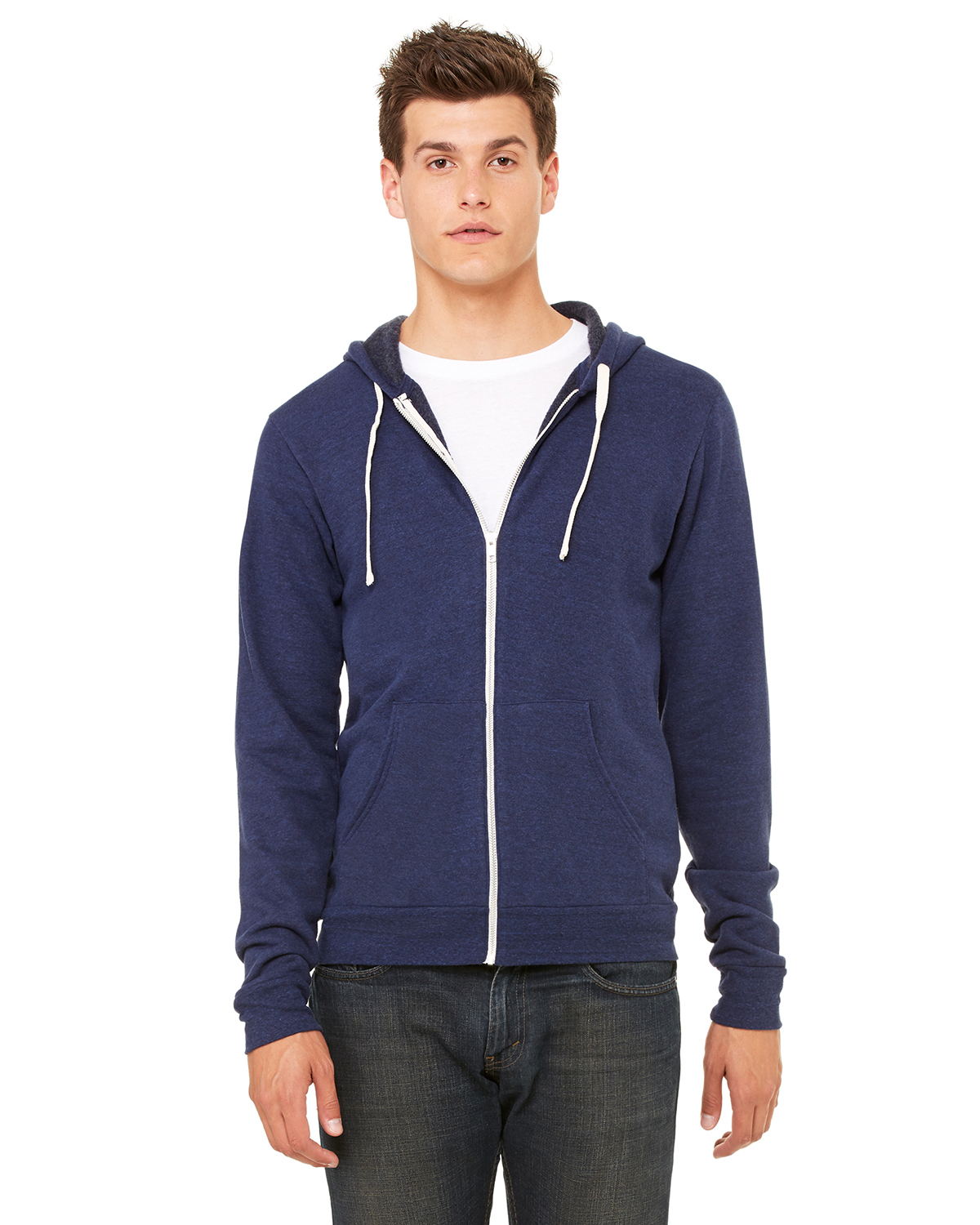 Bella 3909 - Unisex Tri-blend Full-Zip Hoodie