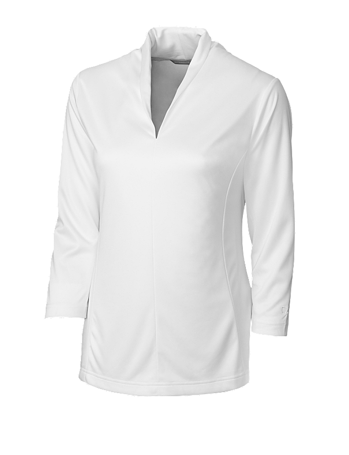 CUTTER & BUCK LCK02561 - Ladies' CB DryTec Three Quarters Sleeve Kavanagh V-neck
