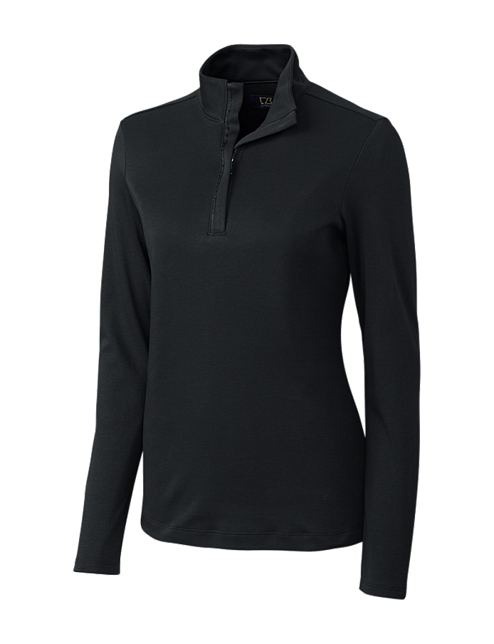 CUTTER & BUCK LCK02587 - Ladies' LS Belfair Pima Half zip
