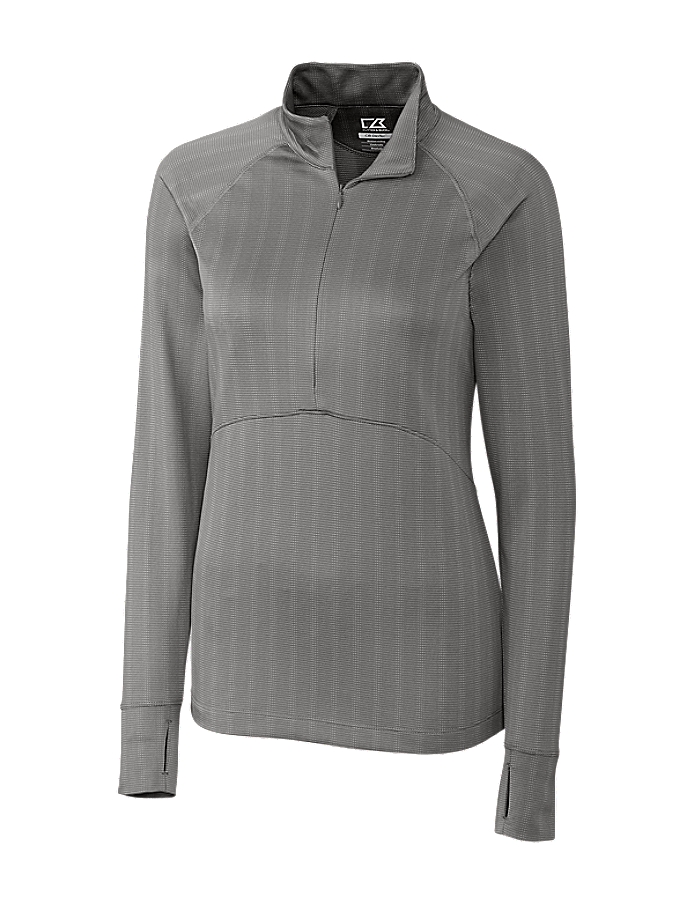 CUTTER & BUCK LCK08644 - Ladies' L/S Hamden Jacquard Half Zip