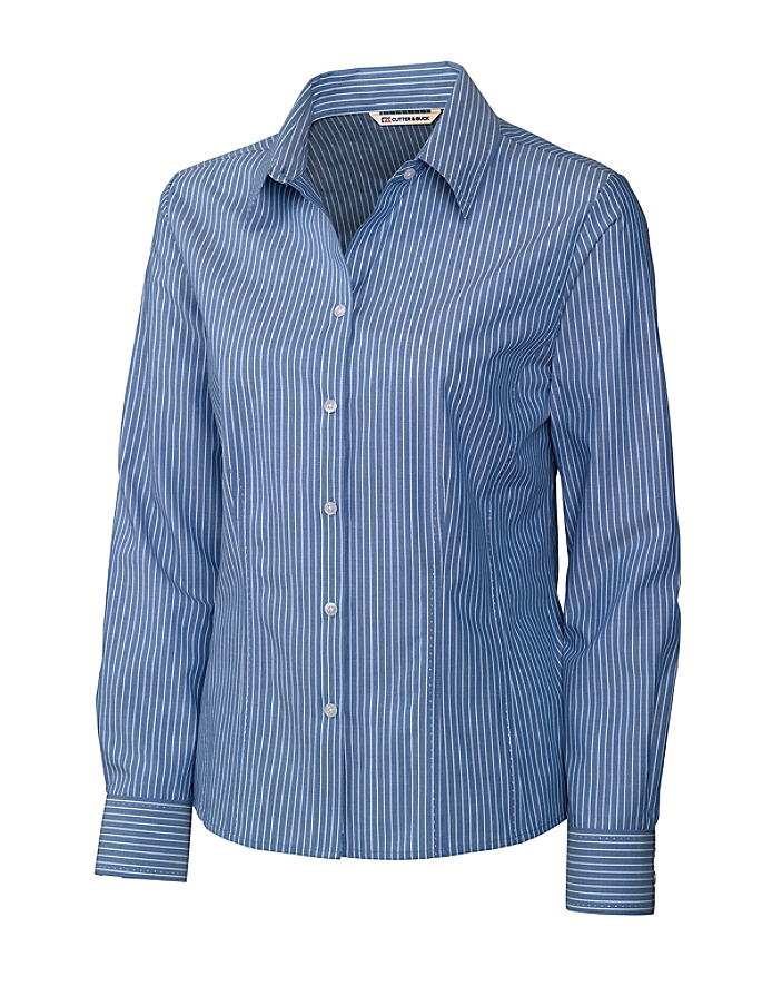 CUTTER & BUCK LCW08395 - Ladies' L/S Epic Easy Care Pin Stripe
