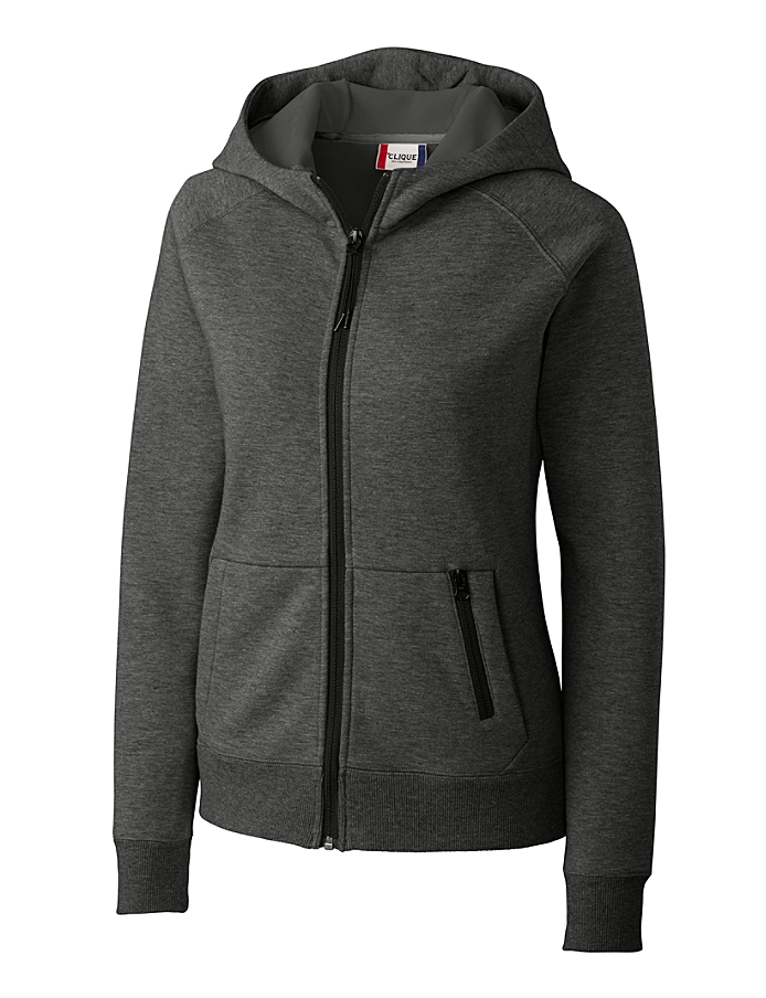 CUTTER & BUCK LQK00039 - Clique Ladies' Lund Fleece Zip Hoodie