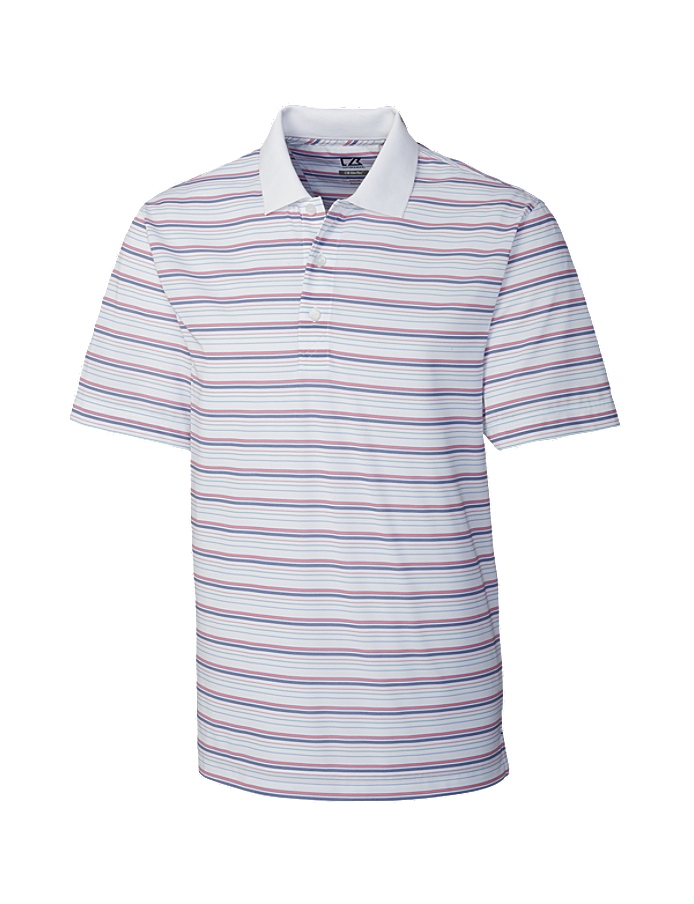 CUTTER & BUCK MCK00768 - Men's CB DryTec Luna Cafe' Stripe