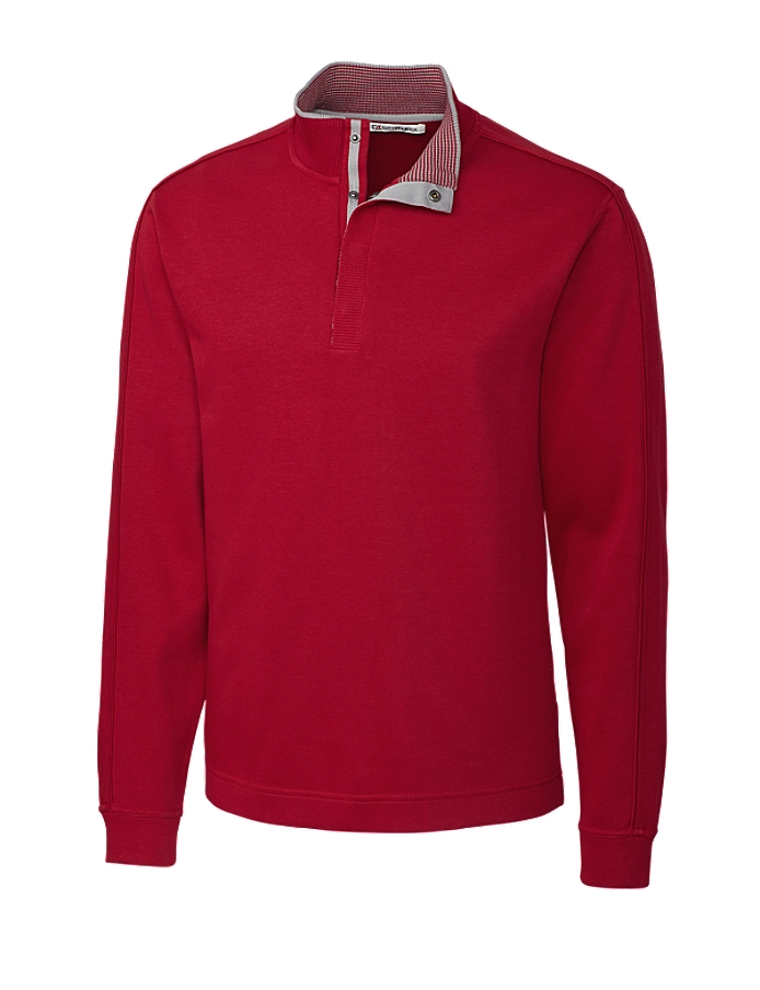 CUTTER & BUCK MCK00851 - Men's Fulltime Pima Snap Placket Overknit