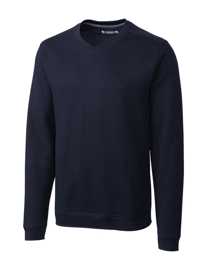 CUTTER & BUCK MCK00975 - Men's L/S Pima Decatur V-neck