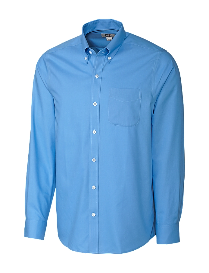 CUTTER & BUCK MCW09400 - Men's L/S Tailored Fit Fine Twill