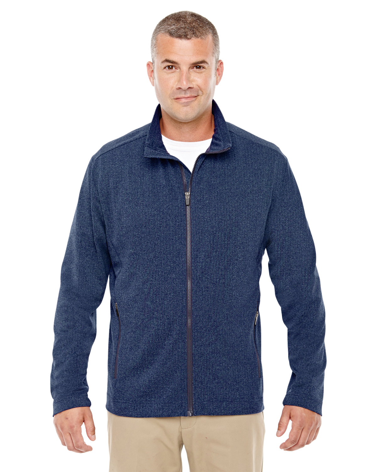 Devon & Jones D885 - Men's Fairfield Herringbone Full-Zip Jacket