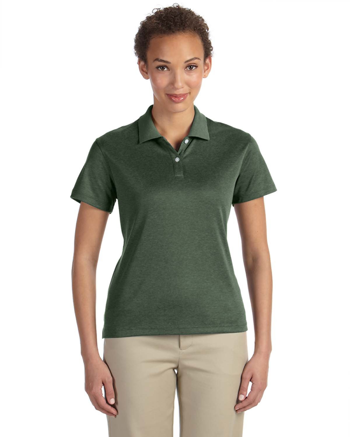 Devon & Jones DG210W - Pima-Tech Jet Pique Heather Polo