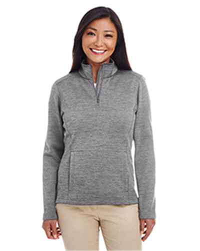 Devon & Jones DG798W - Ladies' Newbury Melange Fleece Quarter-zip