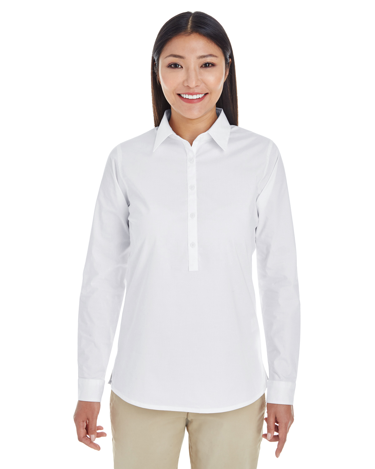 Devon & Jones DP610W - Ladies' Perfect Fit Half-Placket Tunic Top