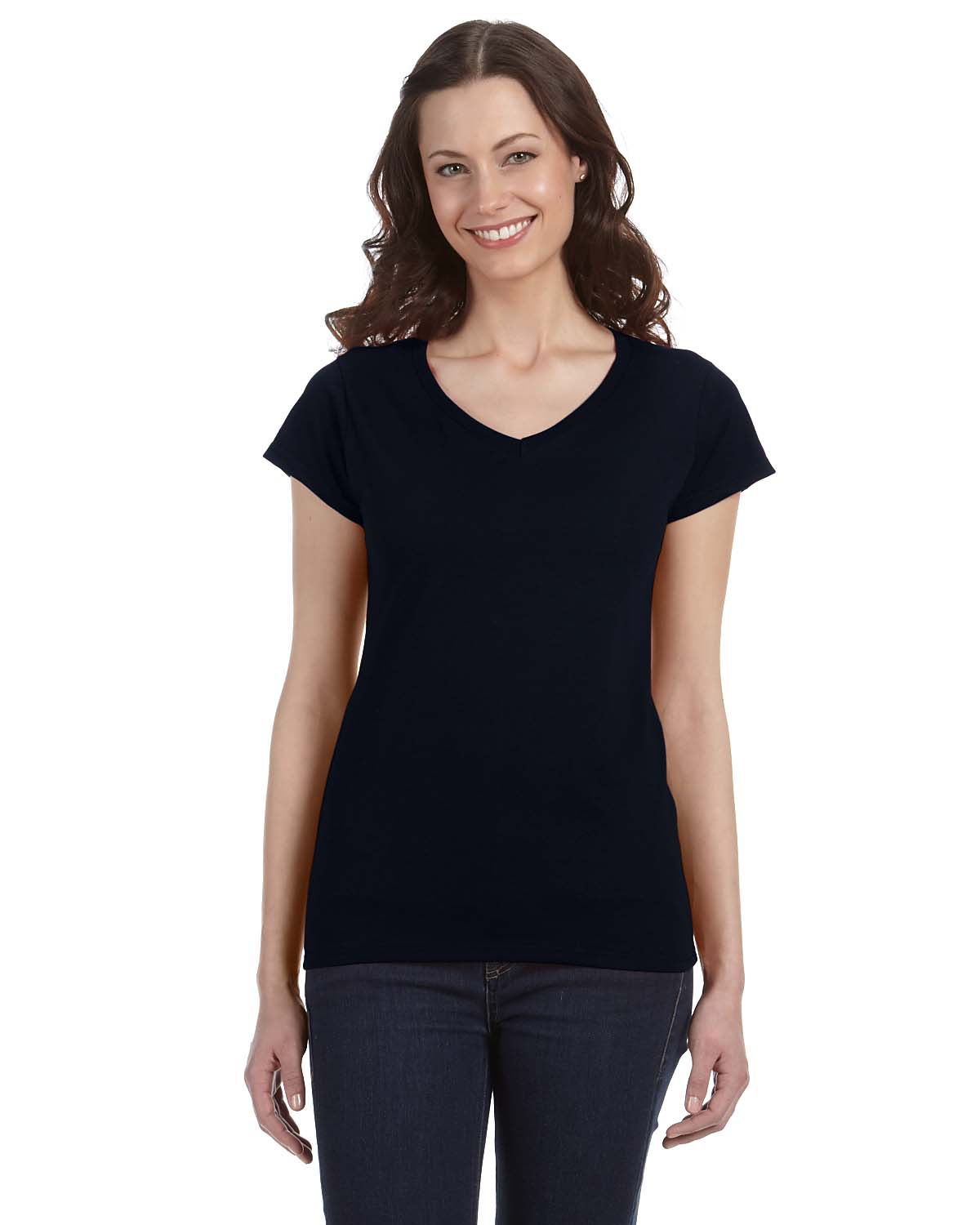 Gildan 64V00L-Softstyle Junior Fit V-Neck T-Shirt