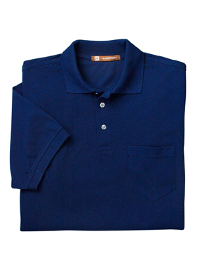 Harriton M265P 5.6 oz. Easy Blend Polo with Pocket