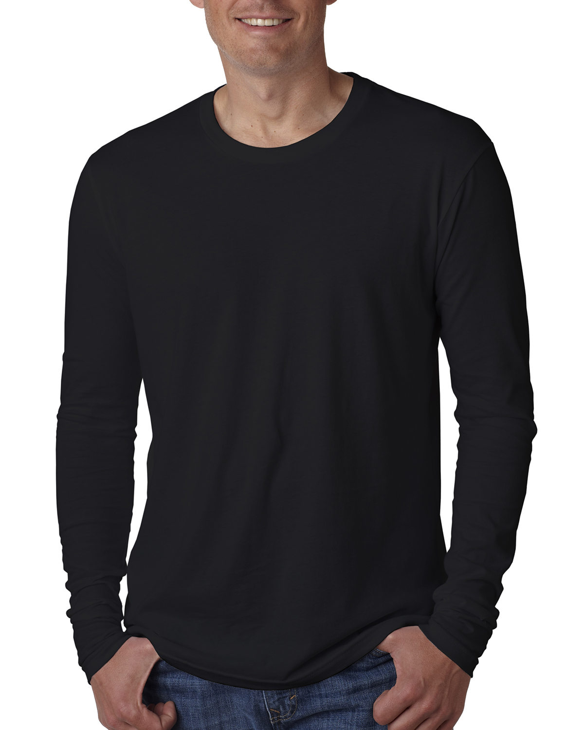 Next Level N3601-Mens Long-Sleeve Cotton Crew