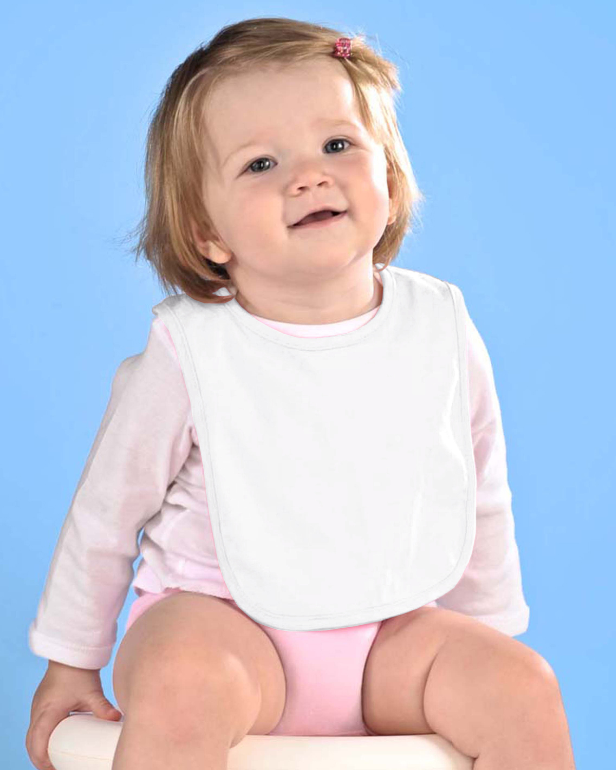 Rabbit Skins RS1005 - Infant Jersey 1-Ply Velcro Bib