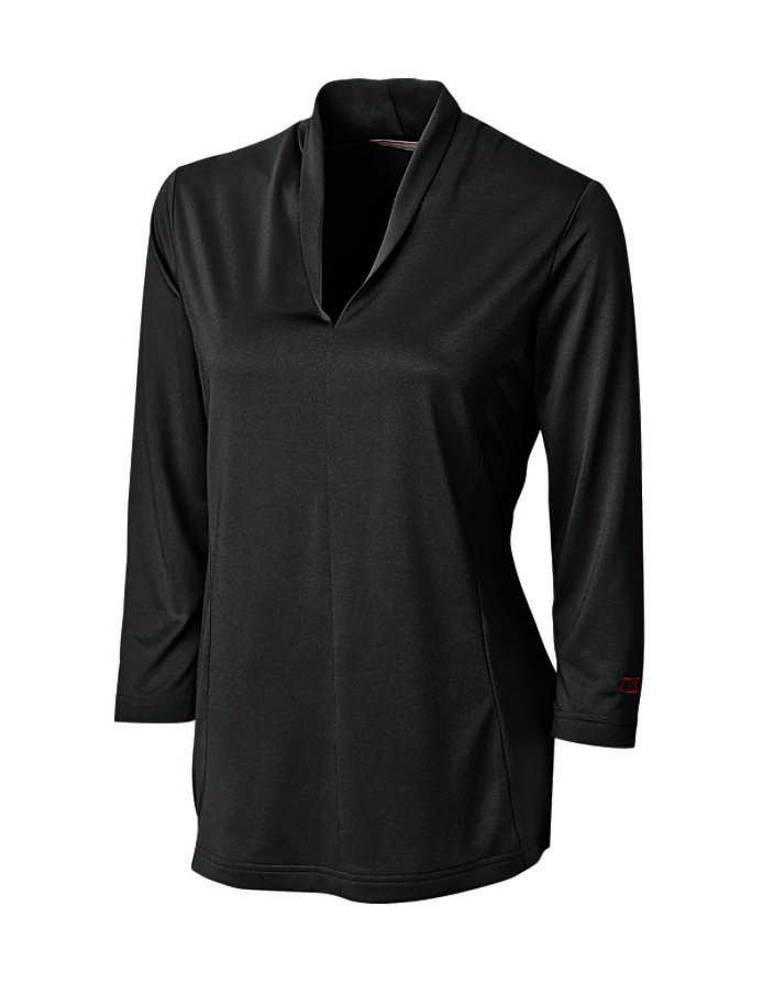 CUTTER & BUCK LCK02510 - Ladies' CB DryTec Three Quarters Sleeve Kavanagh V-neck