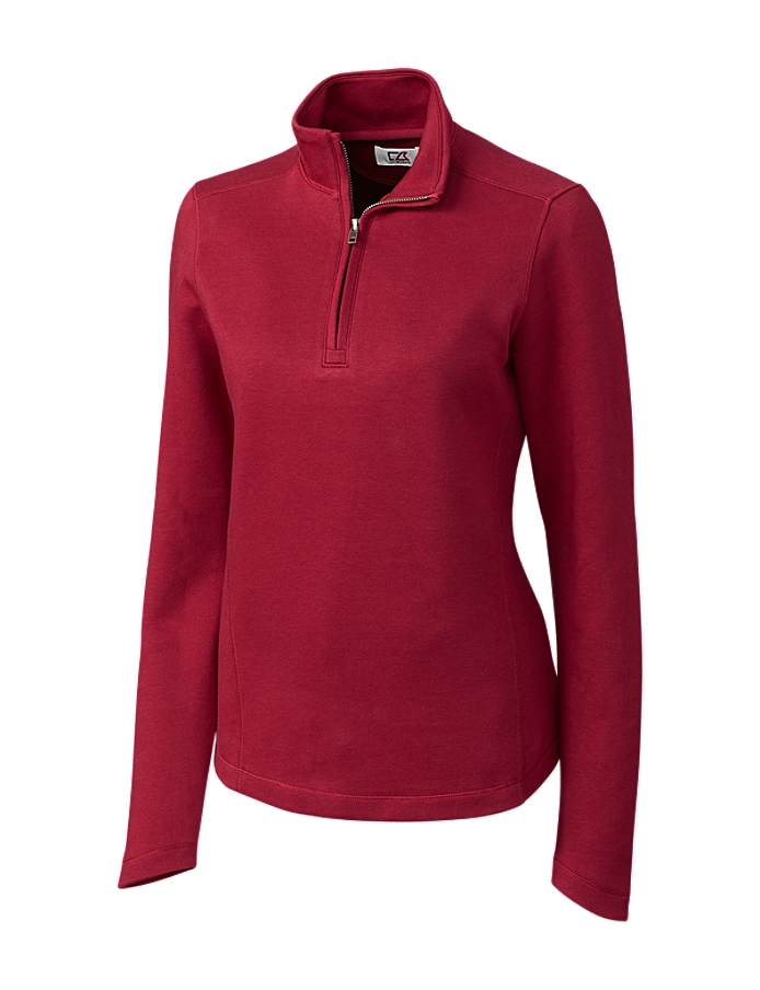 CUTTER & BUCK LCK02585 - Ladies' L/S Decatur Pima Half Zip