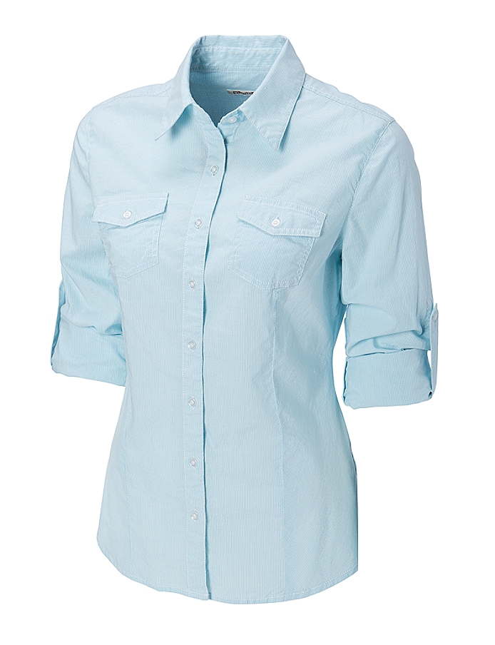 CUTTER & BUCK LCW04130 - Ladies' Georgetown Stripe Rolled Sleeve