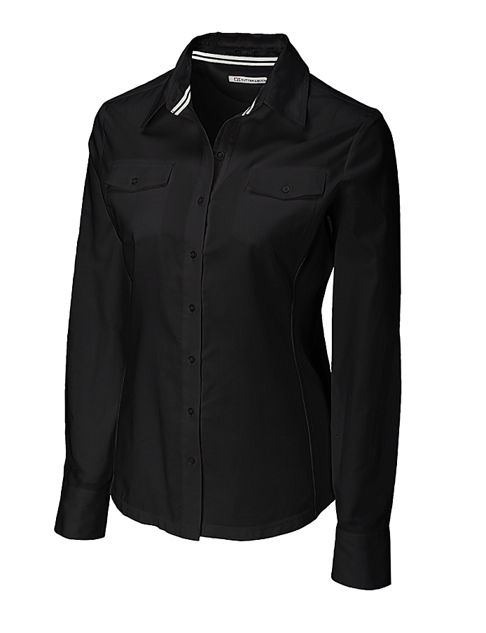 CUTTER & BUCK LCW04131 - Ladies' L/S Blakely Hybrid Woven