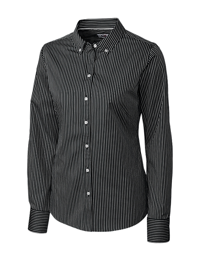 CUTTER & BUCK LCW04152 - Ladies' L/S Epic Easy Care Pin Stripe