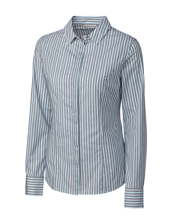 CUTTER & BUCK LCW04153 - Ladies' L/S Epic Easy Care New Multi Stripe
