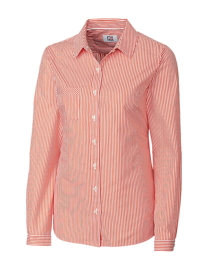 CUTTER & BUCK LCW04154 - Ladies' L/S Epic Easy Care Mini Bengal