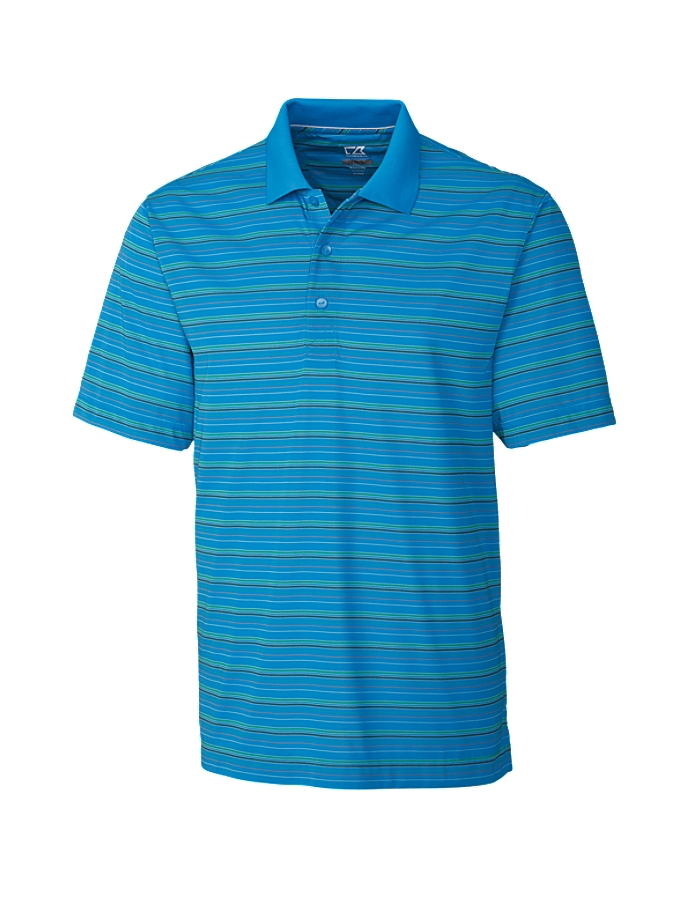 CUTTER & BUCK MCK00768 - Men's CB DryTec Luna Cafe' Stripe