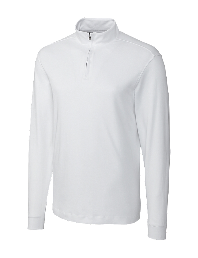 CUTTER & BUCK MCK00973 - Men's L/S Pima Belfair Zip Mock