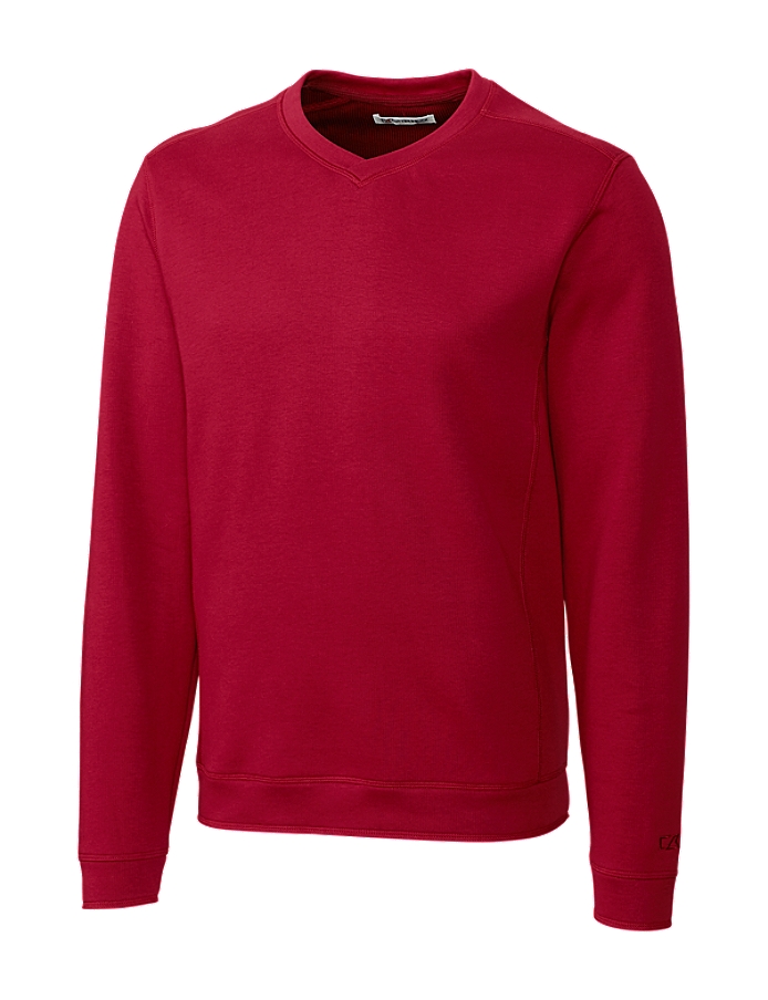CUTTER & BUCK MCK00975 - Men's L/S Pima Decatur V-neck