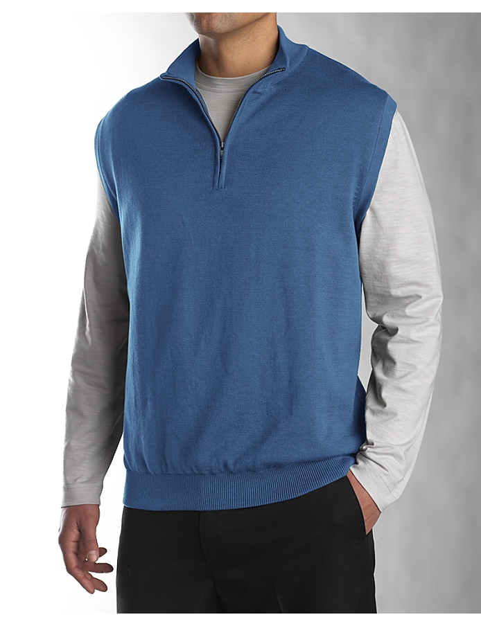 CUTTER & BUCK MCS01764 - Men's Sandpoint Half Zip Vest Wind Sweater