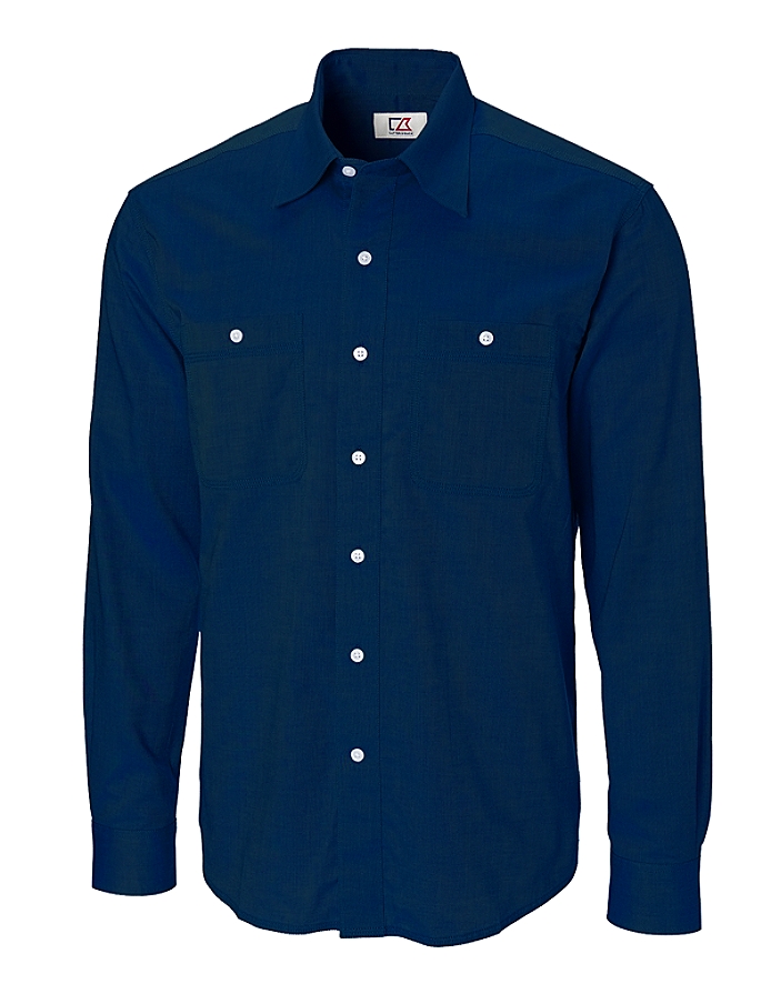 CUTTER & BUCK MCW01799 - Men's L/S Oxford Blakely Woven