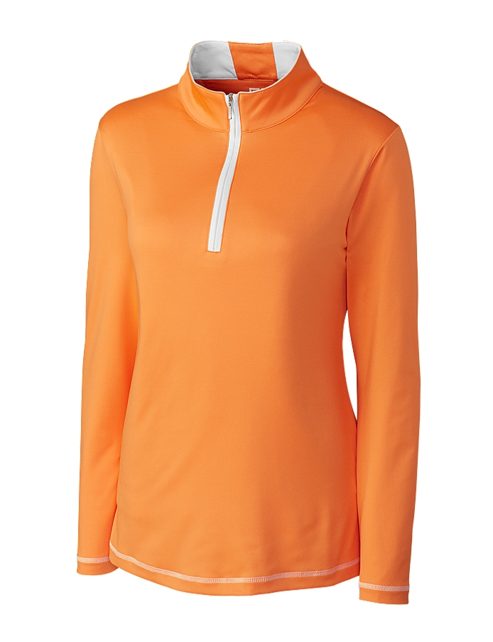 CUTTER & BUCK LCK02367 - Ladies' CB DryTec L/S Choice Zip Mock
