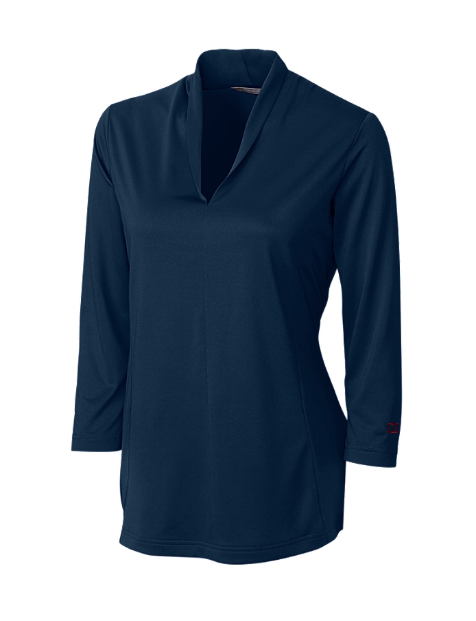 CUTTER & BUCK LCK02510 - Ladies' CB DryTec Three Quarters Sleeve Kavanagh V-neck