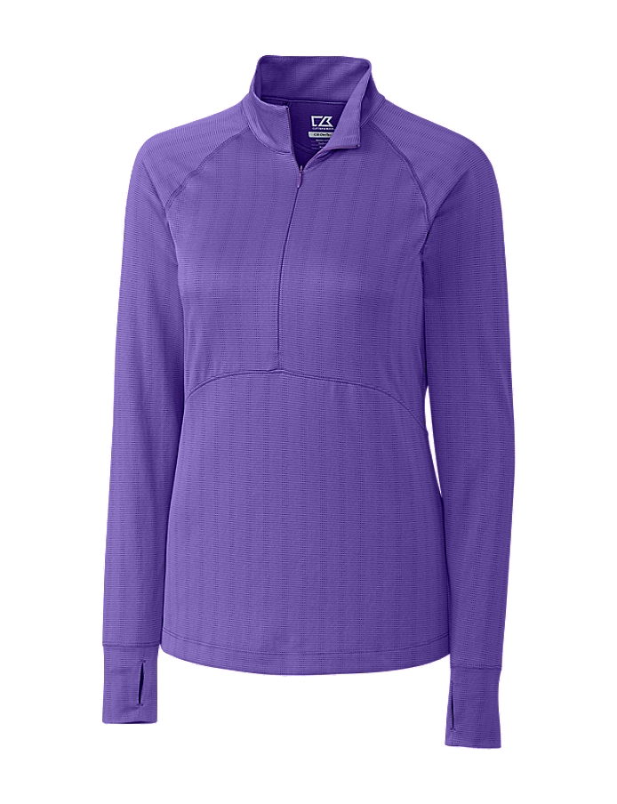 CUTTER & BUCK LCK08644 - Ladies' L/S Hamden Jacquard Half Zip
