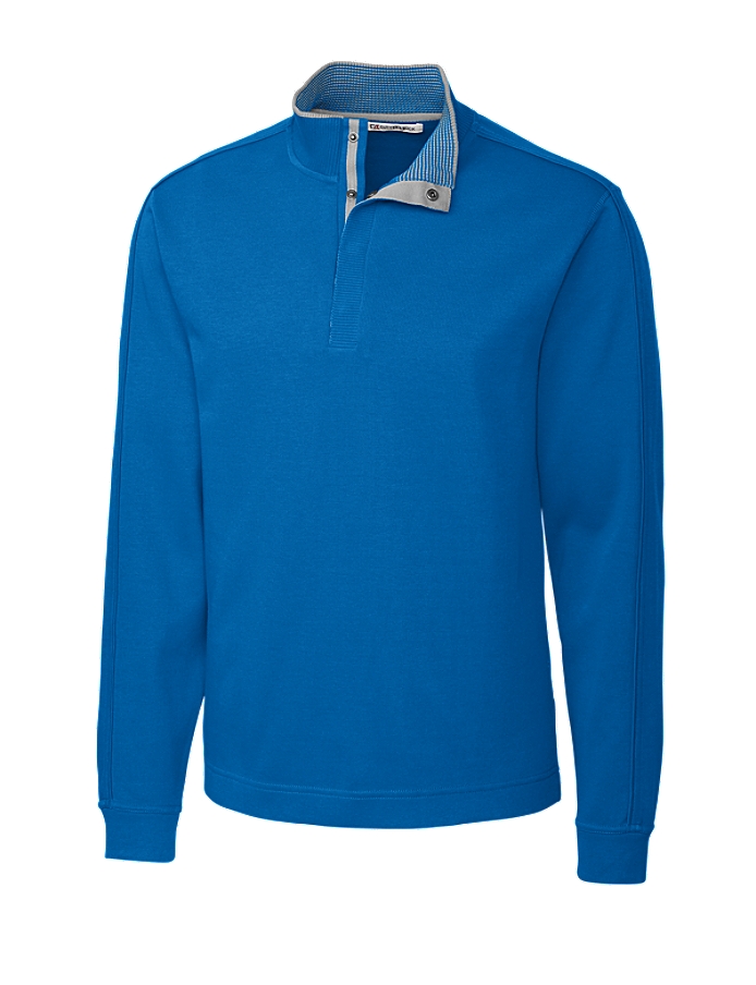 CUTTER & BUCK MCK00851 - Men's Fulltime Pima Snap Placket Overknit