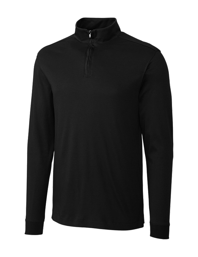 CUTTER & BUCK MCK00973 - Men's L/S Pima Belfair Zip Mock